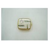 Vintage Sankyo Music Box Keychain. Mother of Pearl and Abalone Shell Inlay