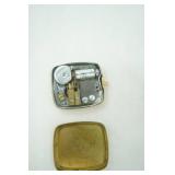 Vintage Sankyo Music Box Keychain. Mother of Pearl and Abalone Shell Inlay