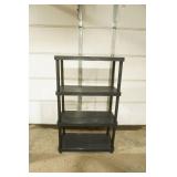 4 Tier Black Poly Storage Shelf 33"x 16"x 55.5"