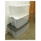 3 Large Storage Totes with Lids