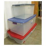 3 Large Storage Totes with Lids