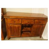 Rich Brown Wood Finish Buffet
