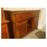 Rich Brown Wood Finish Buffet
