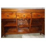 Rich Brown Wood Finish Buffet