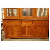 Pennsylvania House Colonial Style China Cabinet. Cherry wood finish, 2 piece.
