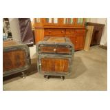 Industrial Style TV Console and Side Table Cabinet. Mango Wood.