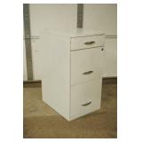 White Metal 3 drawer file Cabinet