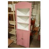 Pink & White Corner Shelf 23.5"x17"x67"