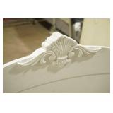 Traditional Wood Board Bed with Antique White Finish. Full Size