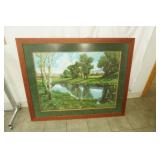 "Waters Edge" by Joan Colmer. Framed Art Print. 54.5"x45.5"