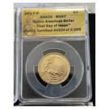 Native American Dollars ANACS MS67