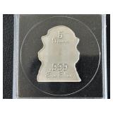 Alice in Wonderland .999 Fine Silver Figures 5 Grams Each