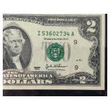 2003 Green Seal $2 Dollar Federal Reserve Note Uncirculated
