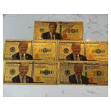 24K Gold Foil Notes Trump