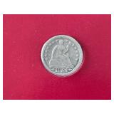 1854 Seated Liberty Half Dime