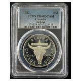 1982 Canada Silver Dollar Proof PCGS PR68 Deep Cameo