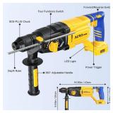 SDS-Plus Cordless Rotary Hammer Drill for Dewalt 20V Battery TOOL ONLY, untested