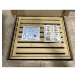 10.5" Extra Sourdough Bread Slicer Guide - Premium Bamboo Bread Cutter with Crumb Tray & Serving Board - Artisan Bread Slicing Guide for Homemade Boules, Sourdough Tools & Gifts