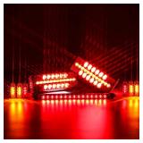 LINKITOM LED Submersible Rectangular Trailer Tail Light Kit, Super Bright Brake Stop Turn Reverse Side Marker Tail License Lights Sealed for Utility Trailer Boat Truck Marine Over 80 Inch