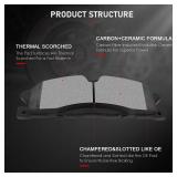 cciyu D1611 Front Ceramic Brake Pads Kits fit For Ford Explorer,Flex,Police Interceptor Sedan,Police Interceptor Utility,Special Service Police Sedan,Taurus,13-16 For Lincoln MKS,13- For Lincoln MKT