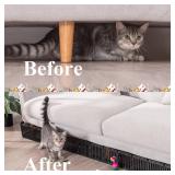 Under Couch Blocker for Toys 6" H, Plastic Under Furniture Gap Protector for Pets Blocker with Retainer, Spliced Barrier to Block Cats and Dogs for Bed Sofa Clearance (Black 24 Pack 12 Feet)