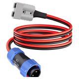 ELFCULB Aviation Plug to SB50 Cable, 10AWG SB50 Battery Quick Connect to Aviation Male 12V Charing Cable Compatible with Portable Power Station AC200MAX/AC200P New 2-Pin(6FT)