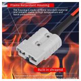 ELFCULB Aviation Plug to SB50 Cable, 10AWG SB50 Battery Quick Connect to Aviation Male 12V Charing Cable Compatible with Portable Power Station AC200MAX/AC200P New 2-Pin(6FT)