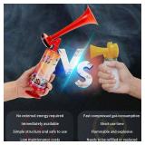 FARBIN Air Horns for Safety Boat Air Horn Airhorns Horn loud for Bear Dogs Portable Pump Air Horn for Sports Events Hiking Boating (Large ABS handheld horn 4PCS)