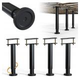 Under Bed Metal Support Legs, Adjustable Height Bed Frame Support Leg, Bed Slat Support Leg for Heavy Duty/Wooden/King/Queen Bed Frame (7"-12.6" (4pcs))