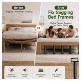 Under Bed Metal Support Legs, Adjustable Height Bed Frame Support Leg, Bed Slat Support Leg for Heavy Duty/Wooden/King/Queen Bed Frame (7"-12.6" (4pcs))