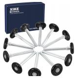XiKe 12 Pack Black 2" Nylon Garage Door Roller 4" Stem, Quiet/Durable and High Load, Use 6200-2RS Double Seals Precision Bearings.