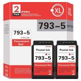 2-Pack SL-793-5 Ink Cartridge Replacement for Pitney Bowes 793-5 Red Ink Cartridge for DM100, DM200 and SendPro C and SendPro+, Red Ink, 35 ml