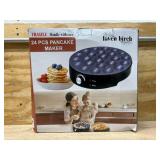 24PCS Mini Pancake Maker Machine, Nonstick Electric Dutch Pancakes Griddle, Adjustable Heat Multi-Use Poffertjes Pan, Simple & Easy Baker for Home and Restaurants, Perfect for Breakfast & Desserts