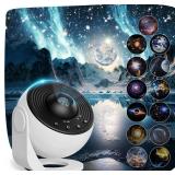 Planetarium Projector Pro for Bedroom, 13 in 1 Star Projector Galaxy Light, Ceiling Night Light Milky Way Mood Lighting with Timer, LED Space Galaxy Lamp Bedroom Room Decor for Adults Kids - White