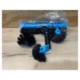 20" Wide Pool Brush Head, Heavy Duty Pool Cleaning Brush with 12-Rows Soft Bristles, Inground/Above Ground Pool Brushes with Curved Ends, Safe for Vinyl Liner
