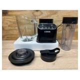 GDOR 1200W Professional Blender with 5 Smart Programs | High Speed Countertop Blender for Smoothies and Shakes, 52 Oz Glass Jar & 24 Oz To-Go Cup Combo, 6-Leaf Ice Crushing Blade, Self Cleaning, Black