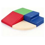 Sumbababy Soft Climbing Blocks for Toddlers: Waterproof PU Leather Play Set - 4 PCS Indoor Climber Toys for Kids - Outdoor Playground Equipment - Ideal Gift for Daycare & Preschool