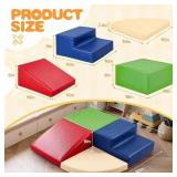Sumbababy Soft Climbing Blocks for Toddlers: Waterproof PU Leather Play Set - 4 PCS Indoor Climber Toys for Kids - Outdoor Playground Equipment - Ideal Gift for Daycare & Preschool