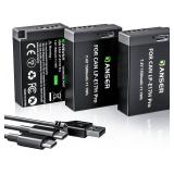 LP-E17 Battery 3-Pack and Type-C Direct Charging,1500mAh with 2-in-1 Cable Fast Charging for Canon EOS R50/R10/R8/RP/Rebel T7i/T8i/SL3 R50/R10/750D,M3, M5, M6,760D,800D,8000D Digital SLR