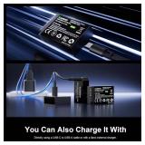 LP-E17 Battery 3-Pack and Type-C Direct Charging,1500mAh with 2-in-1 Cable Fast Charging for Canon EOS R50/R10/R8/RP/Rebel T7i/T8i/SL3 R50/R10/750D,M3, M5, M6,760D,800D,8000D Digital SLR