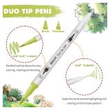ZSCM 72 Colors Markers for Adult Coloring Books No Bleeding - Dual-Tip Art Markers, Fine & Brush Tip Coloring Pen for Adult Calligraphy, Drawing, Sketch Art & Creative Journaling