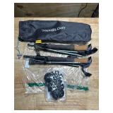 TREKOLOGY Trek-Z Cork Grip Trekking Poles   Lightweight Folding Hiking Poles, Adjustable Height, Compact Travel Design, Aircraft-Grade Aluminum Walking Sticks for Men & Women