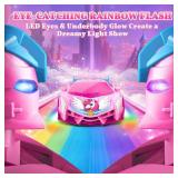 Pink Unicorn Transform RC Cars for Girls Toys with Rainbow Eyes & Underbody Lights, Fast 360 Rotation & 2.4GHz Robot Remote Control Car One-Button Deformation,Birthday Gifts for 3-12 Year Old Girls
