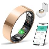 BIEMHA IP68 Waterproof Smart Ring - Fitness & Health Tracker with Sleep/Exercise Monitoring, Unisex for Women Men, iOS & Android Compatible, Long Lasting Battery Life, No Subscription (Rose Gold, 7)