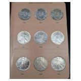 Complete BU Silver Eagle Set 1986-2025
