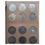 Complete 24pc Set of Peace Dollars!