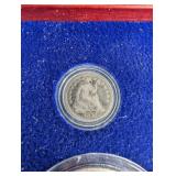 6pc Seated Liberty Type Set, 1/2 Dime through Dollar!