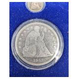 6pc Seated Liberty Type Set, 1/2 Dime through Dollar!