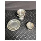Avon Fragrance Hour Bottles, Bird Figurine & Silverplate Pieces Mixed Lot