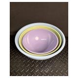 Pastel Melamine Mixing Bowl Set With Storage Container (Lot of 4)